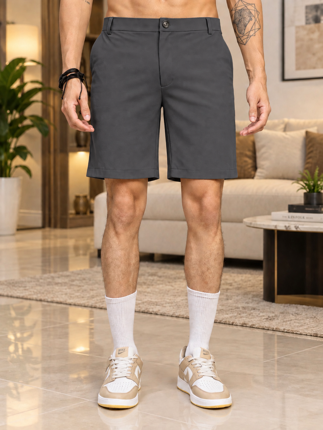 EVERYDAY CASUAL REGULAR SHORTS DARK GREY