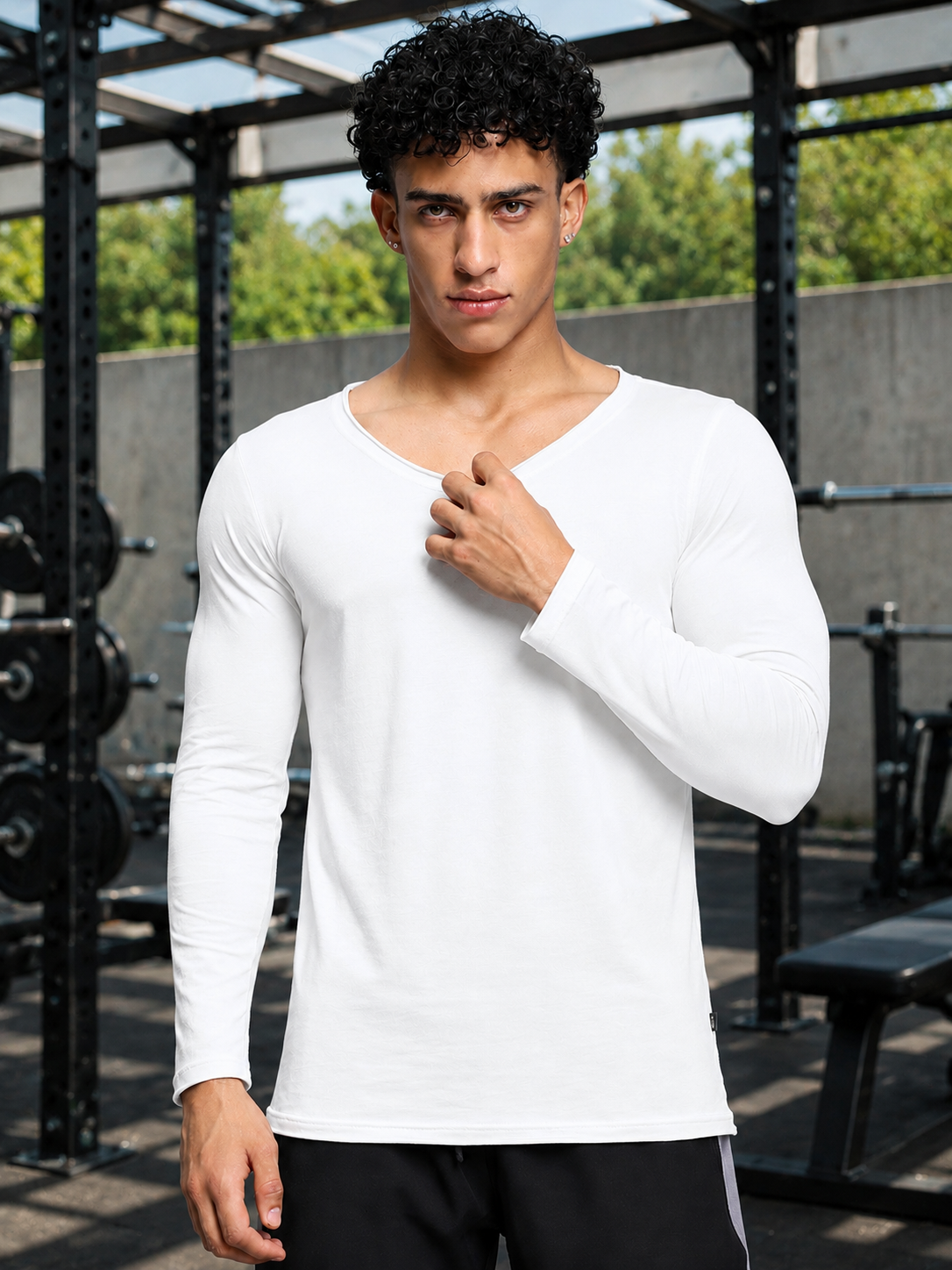 JOEL SLIM FIT SWEATSHIRT WHITE
