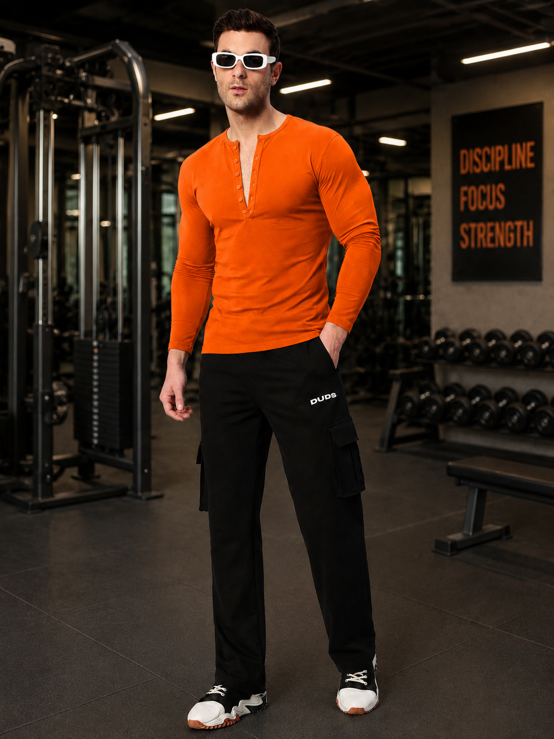 HENNY SLIM FIT SWEATSHIRT ORANGE