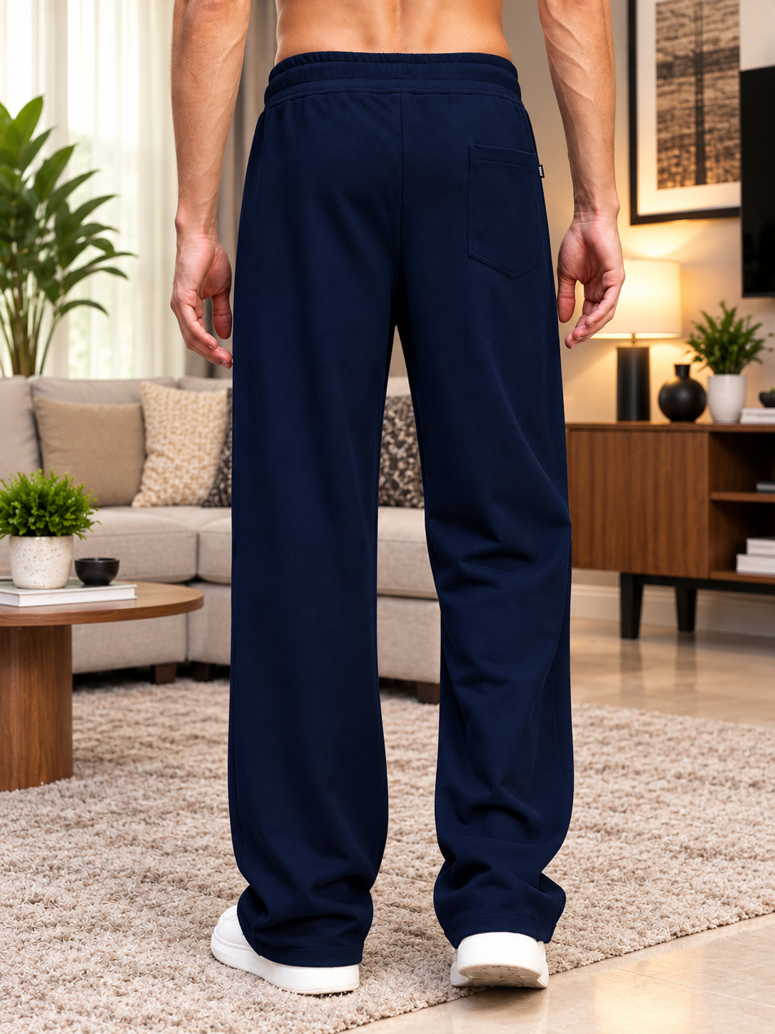 LOUNGEWEAR SLEEVELESS HOODED CO-ORD NAVY BLUE
