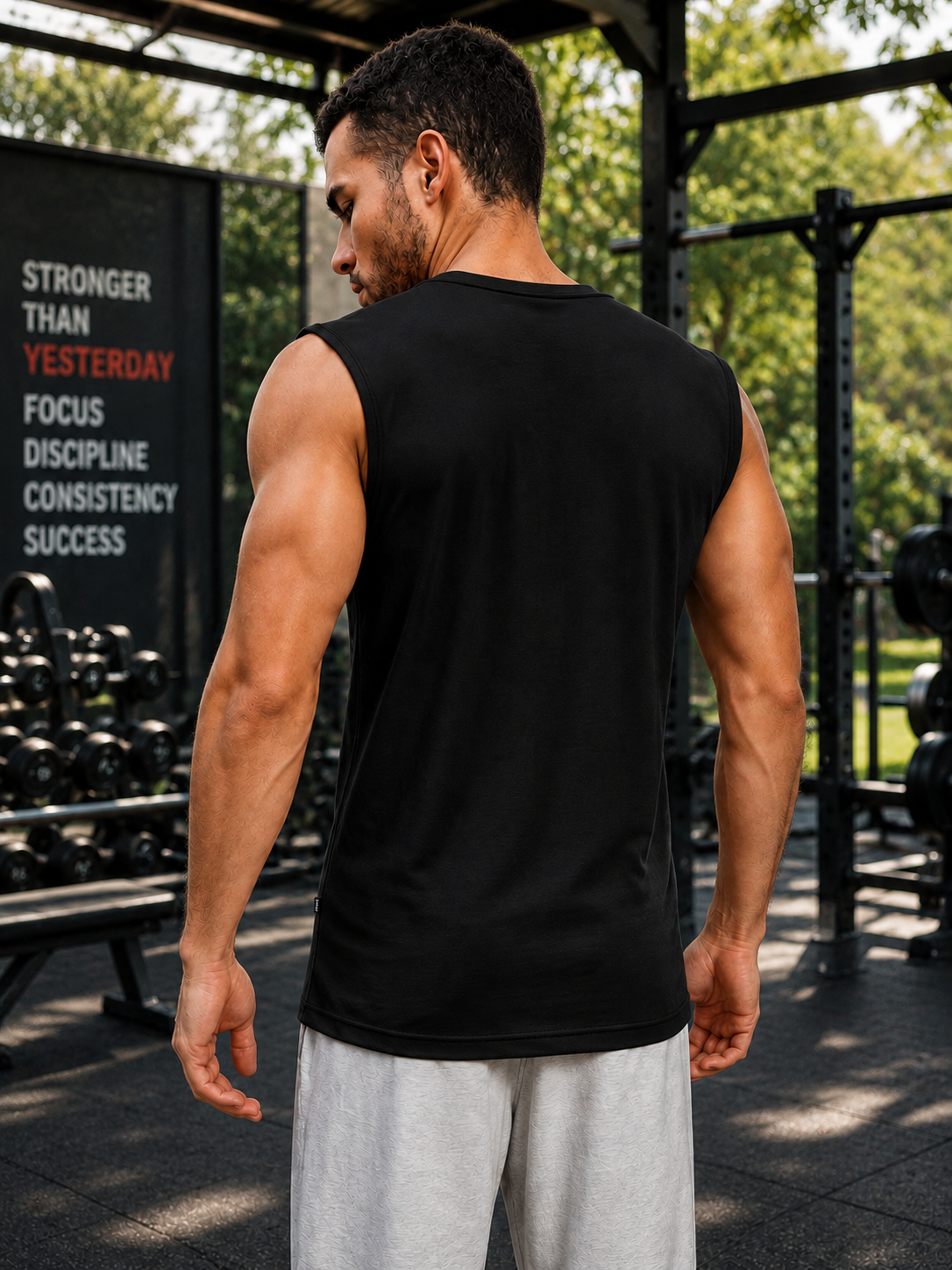 LEVELUP GAMER SLEEVELESS T-SHIRT BLACK
