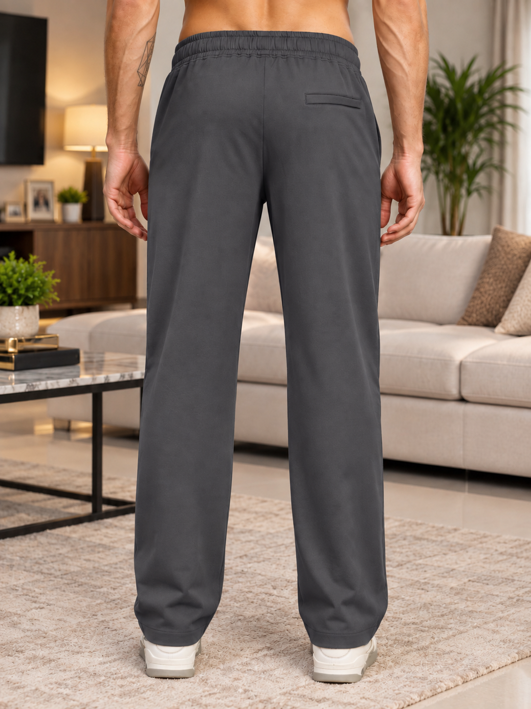 WAISTBOARD SMART CASUAL PANTS GREY