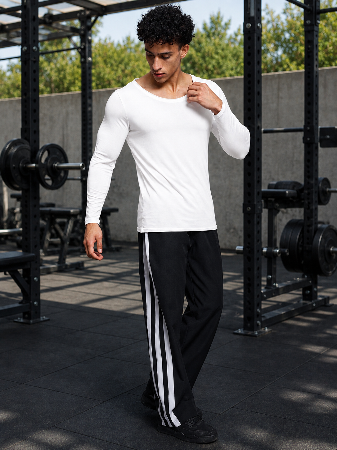 JOEL SLIM FIT SWEATSHIRT WHITE