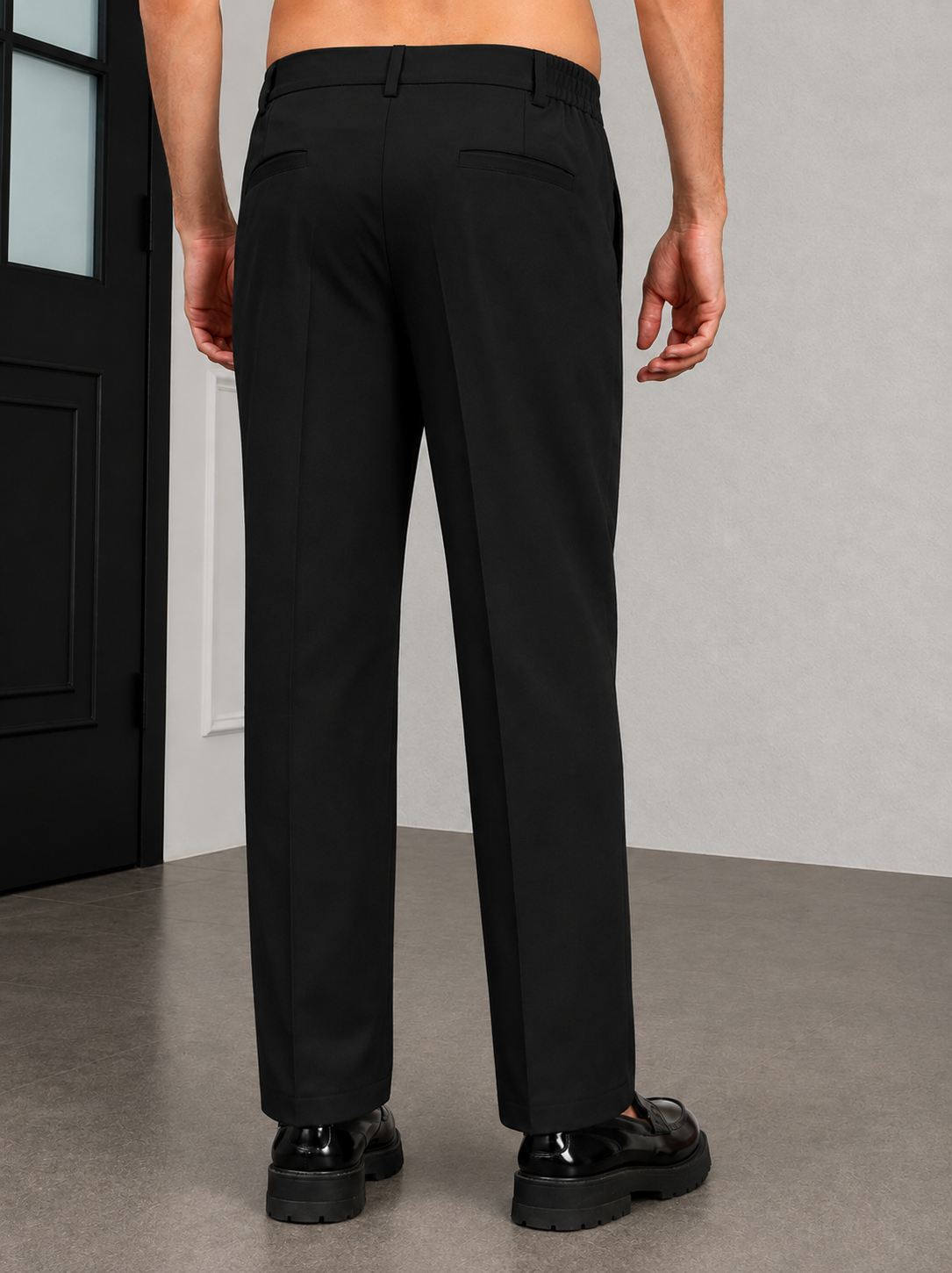 HIGH-FLEX TAILORED PANTS DARK BLACK