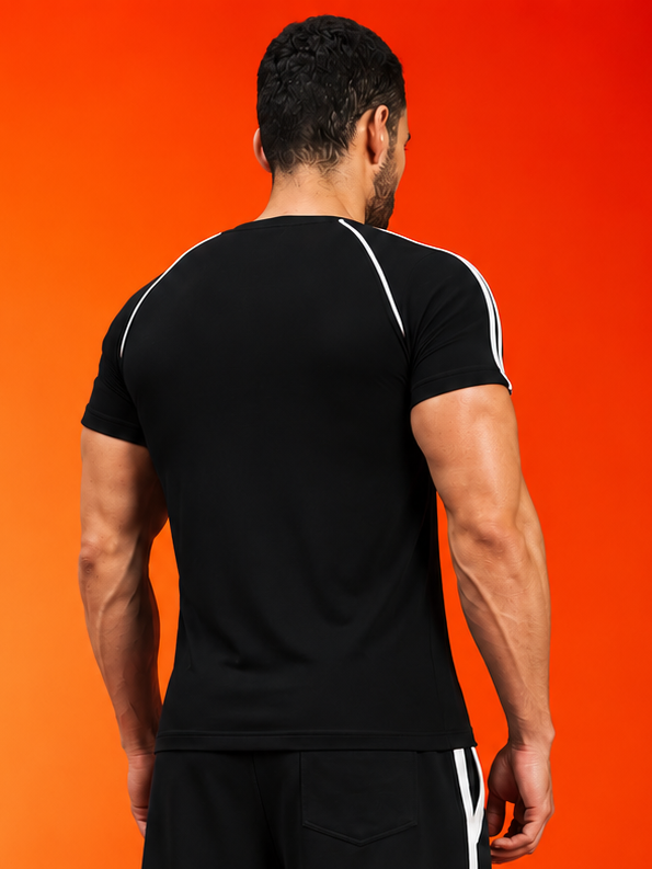 ROSTER RELAXED FIT T-SHIRT BLACK WHITE