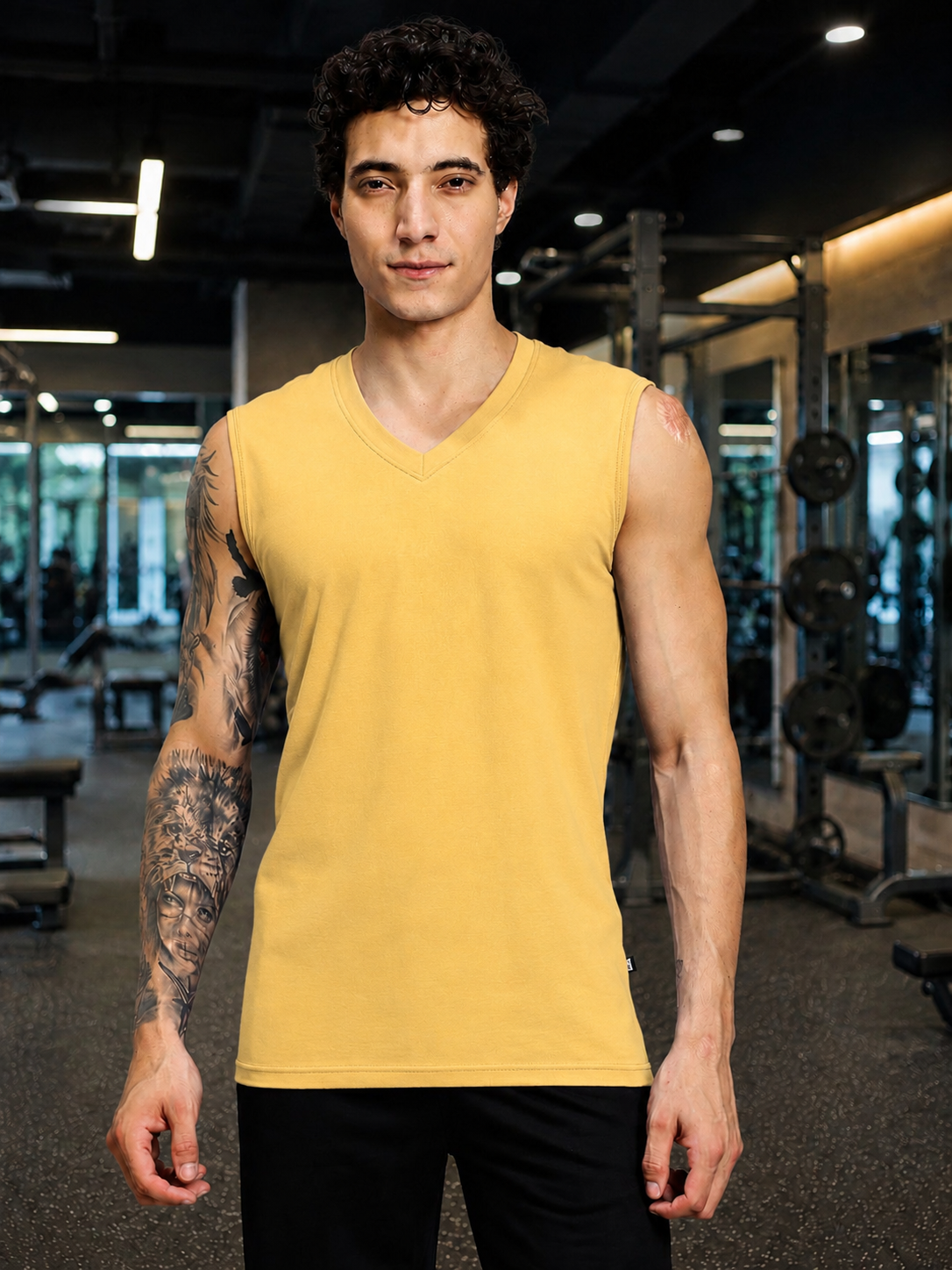 LEVELUP GAMER SLEEVELESS T-SHIRT YELLOW