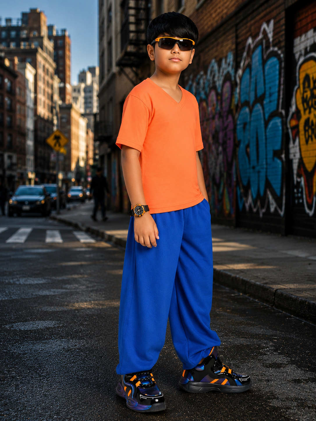 COOLFIT CO-ORD FOR BOYS GIRLS ORANGE BLUE