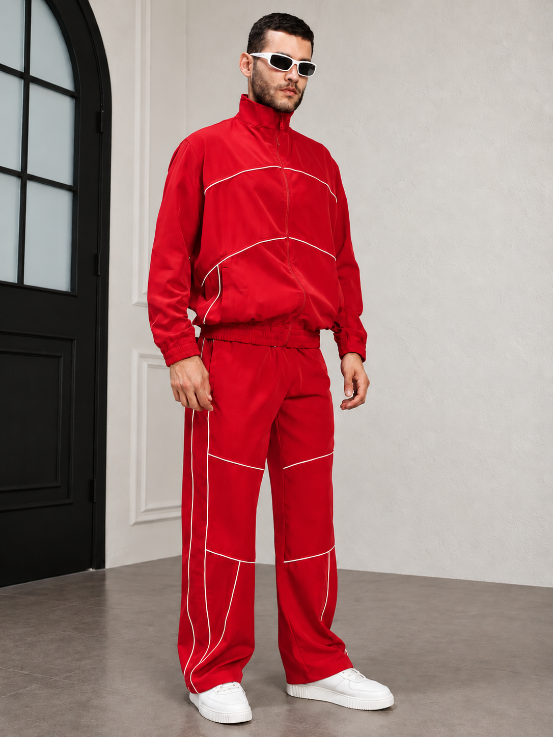 RAIDER CO-ORD SET FULL ZIPPER RED