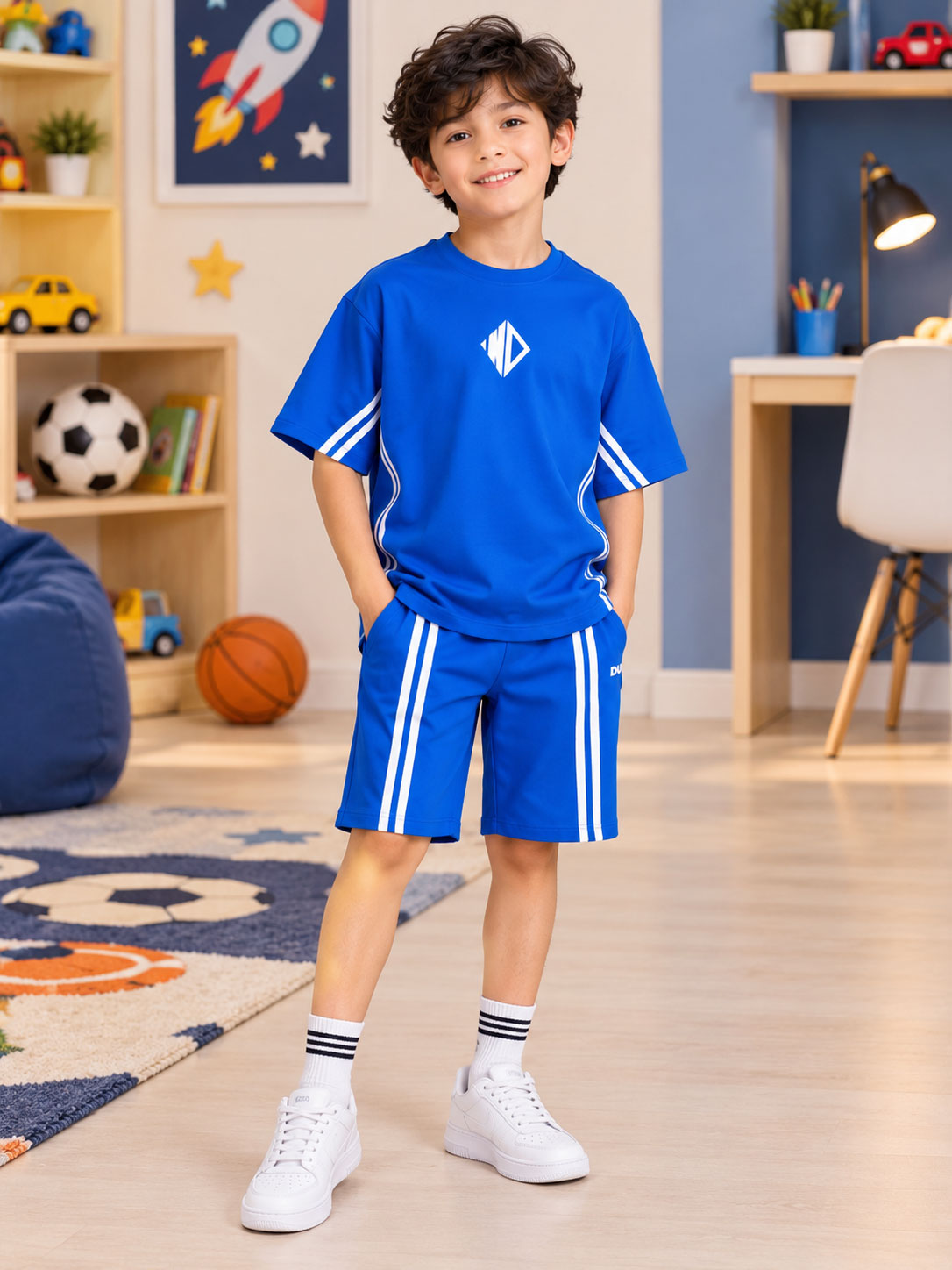 OUTLOOK HALF CO-ORD FOR BOYS GIRLS BLUE