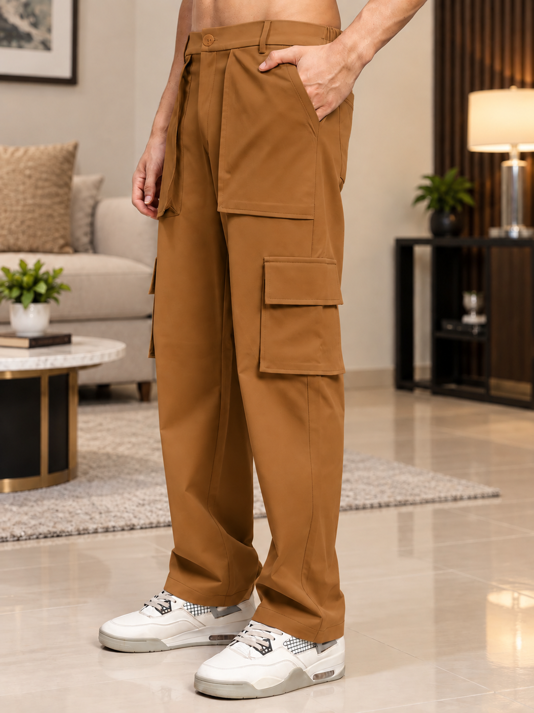 URBAN STREETWEAR OVERSIZED CARGO BROWN