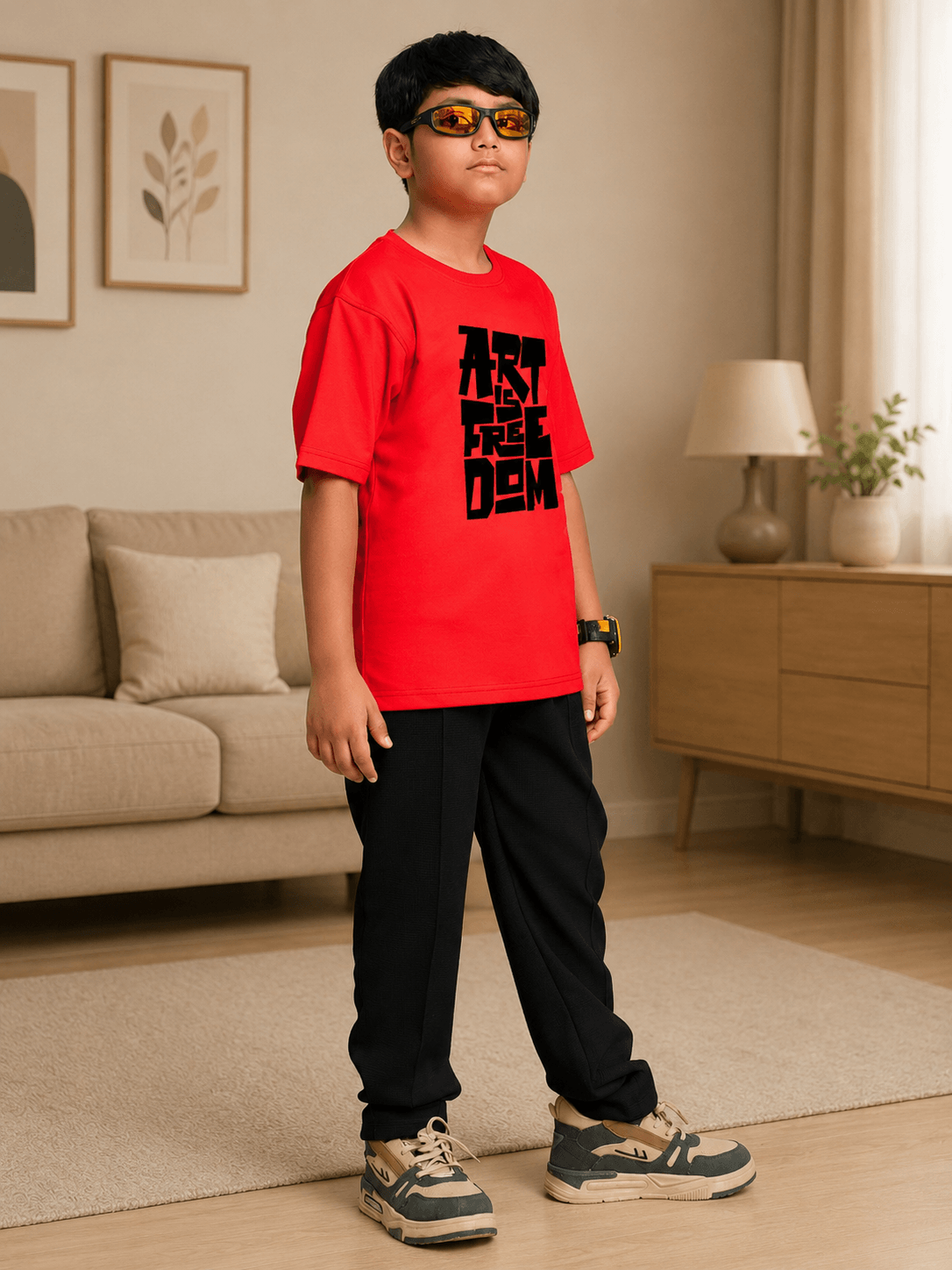 COMIC STREET JOGGER FOR BOYS GIRLS BLACK