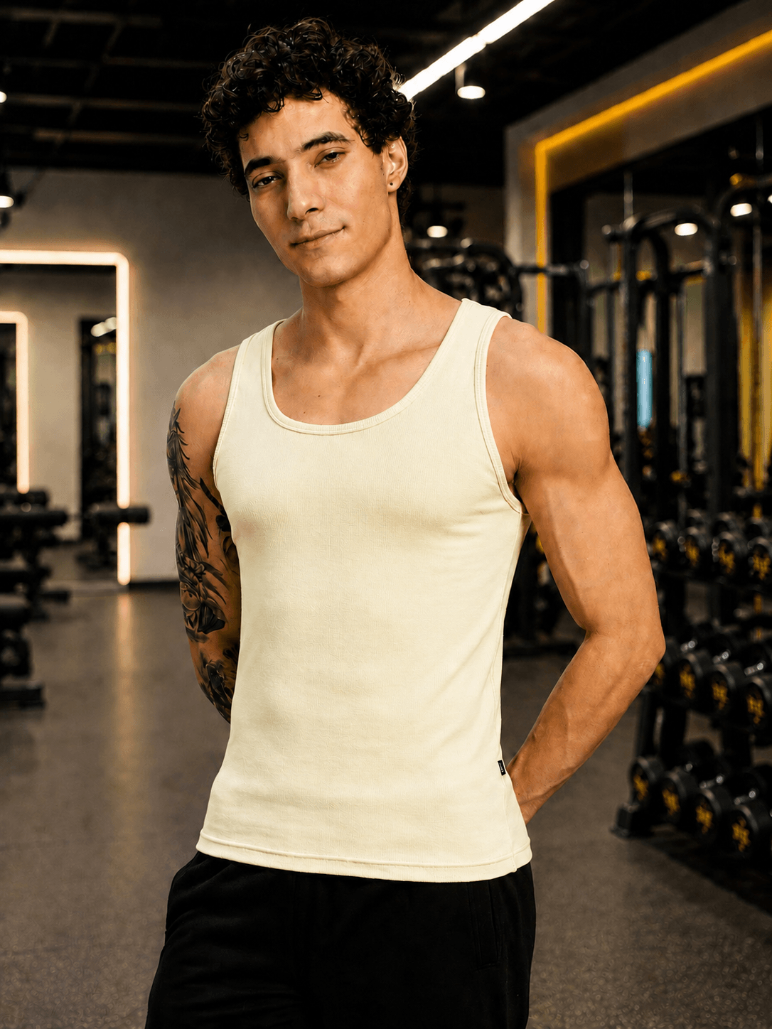 WEARDUDS Shop EASY WEAR VEST GYM T-SHIRT YELLOW for a bright sporty style perfect for gym sessions, casual outings, outdoor activities, and everyday wear.