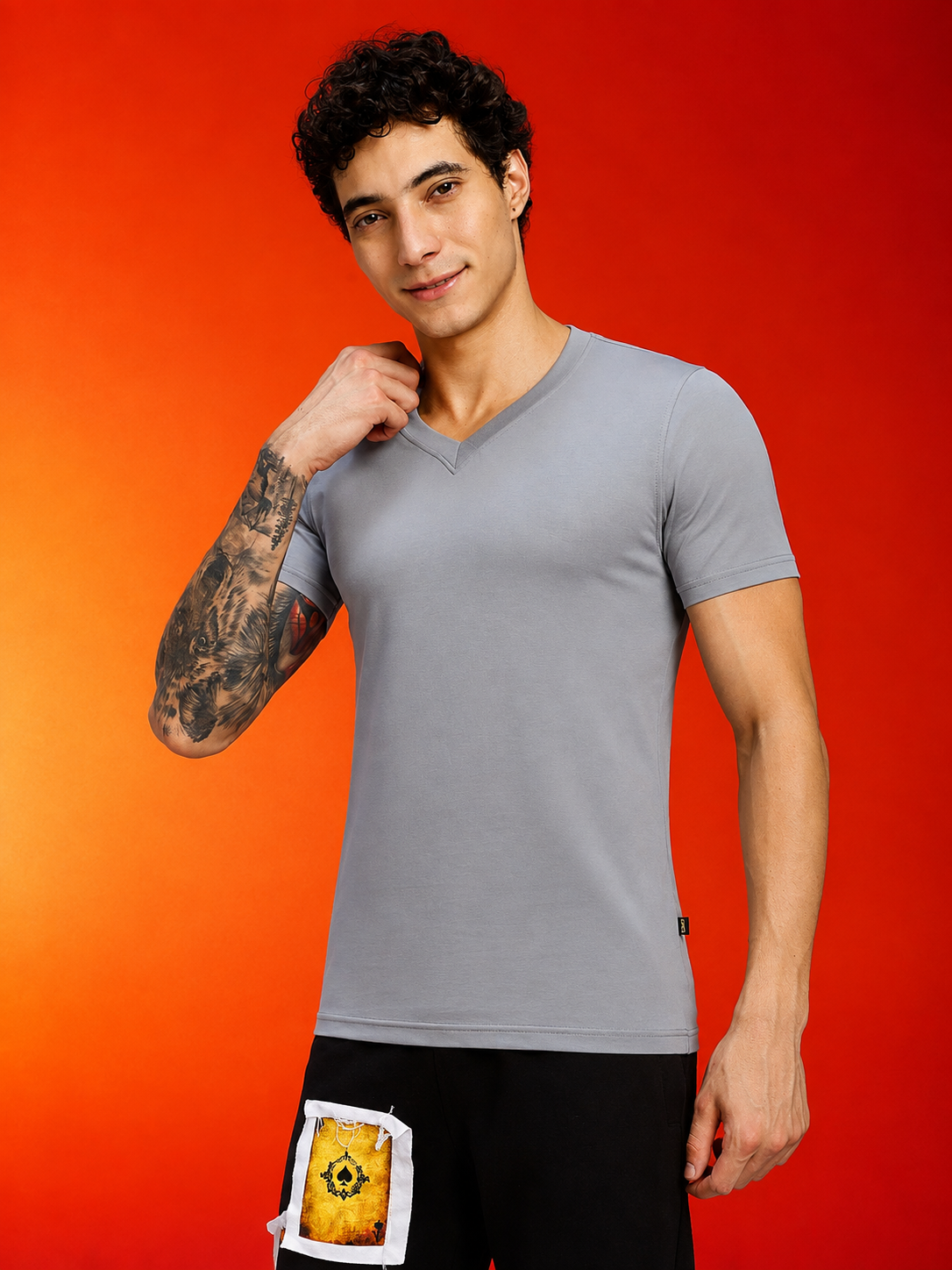 CORE SHORT REGULAR FIT T-SHIRT GREY