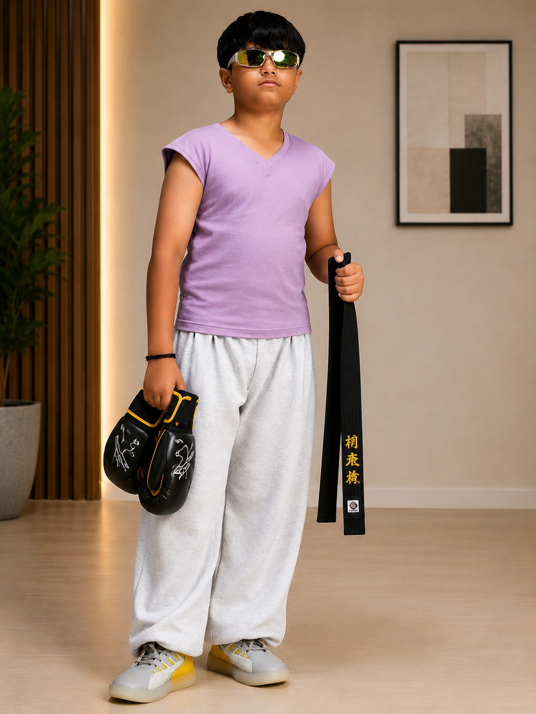 LEVELUP GAMER T-SHIRT FOR BOYS GIRLS LAVENDER