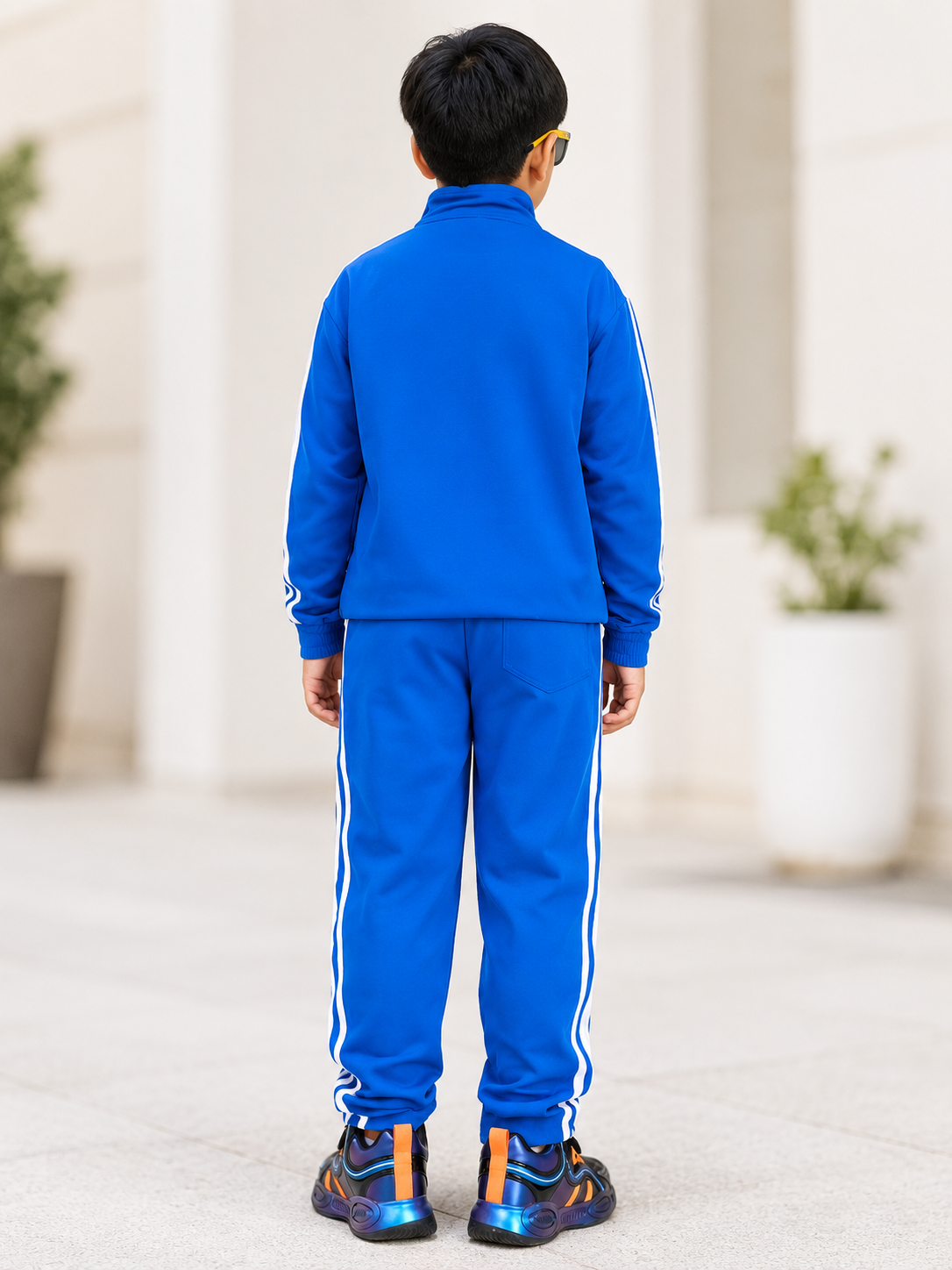 SPORTY ZIP UP CO-ORD SET FOR BOYS AND GIRLS ROYAL BLUE