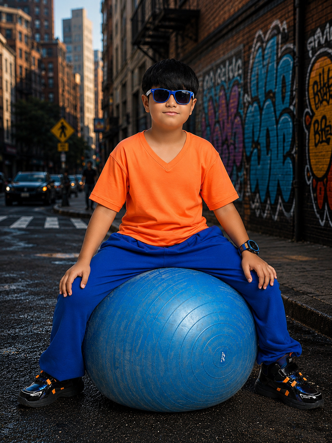COOLFIT CO-ORD FOR BOYS GIRLS ORANGE BLUE