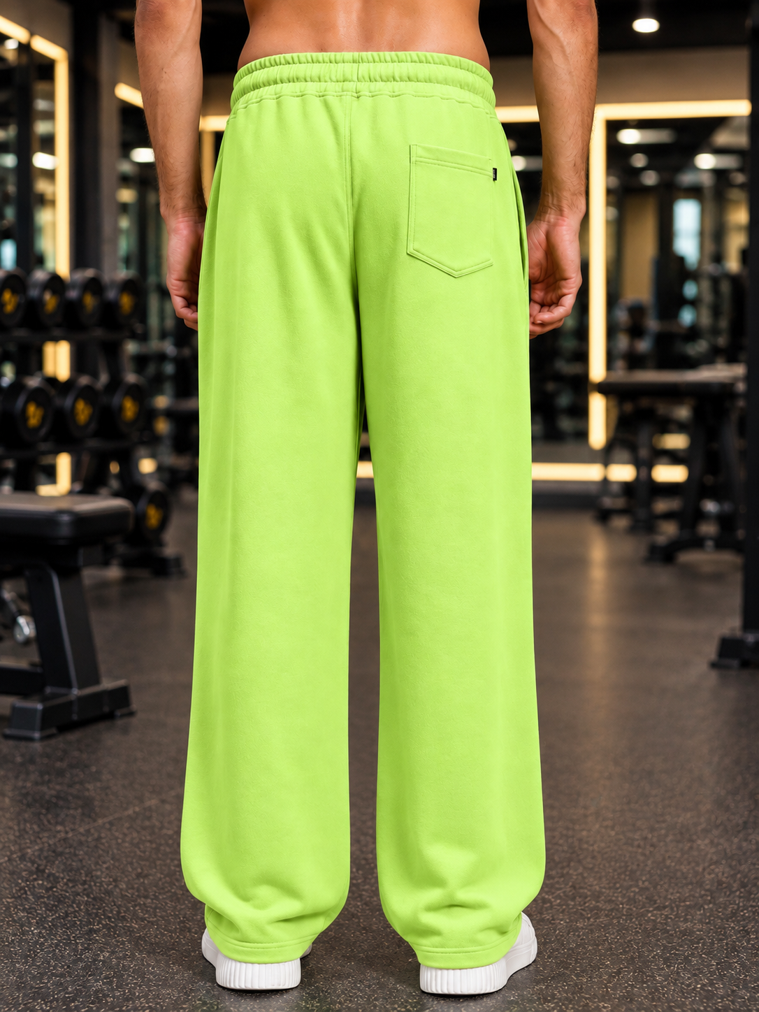DRAPE TAILORED FIT JOGGERS NEON GREEN