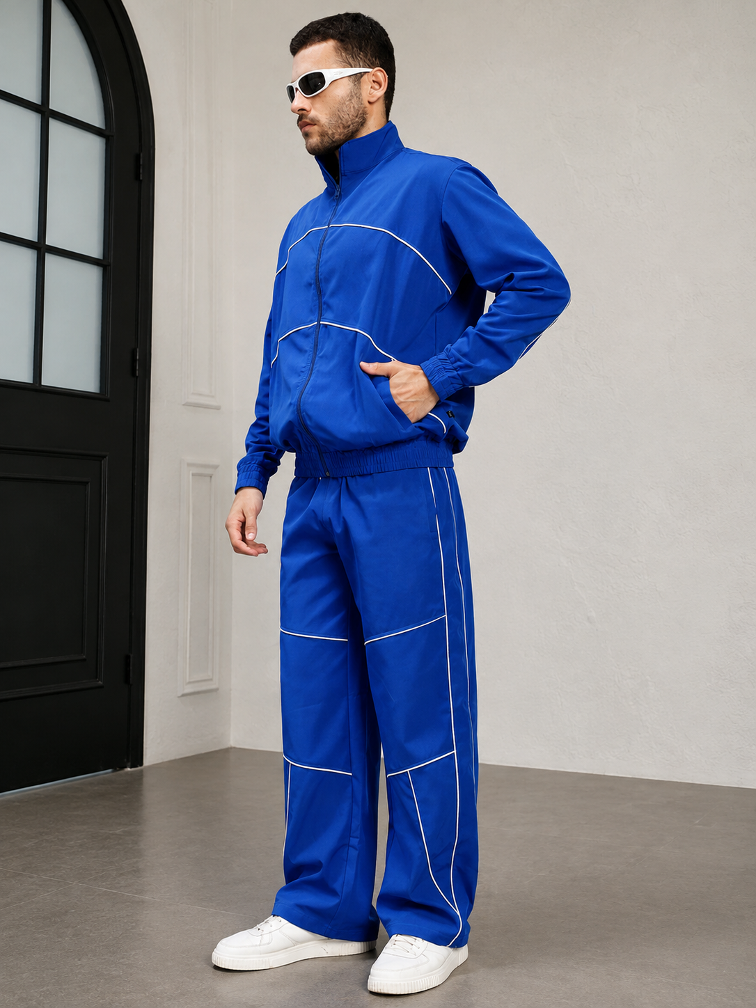 RAIDER POLYESTER FULL ZIPPER JACKET BLUE