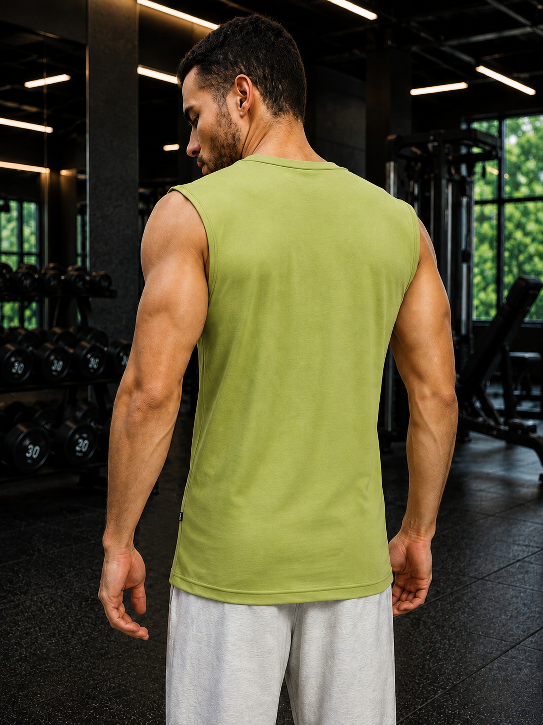LEVELUP GAMER SLEEVELESS T-SHIRT NEON GREEN