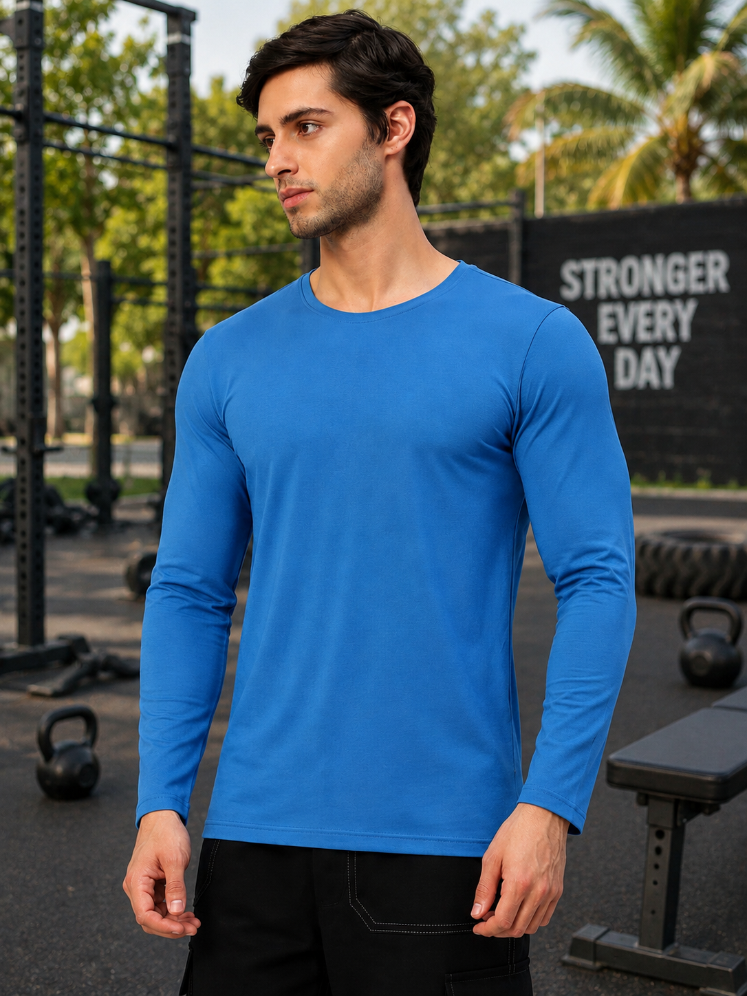 OMNI SLIM FIT SWEATSHIRT ROYAL BLUE