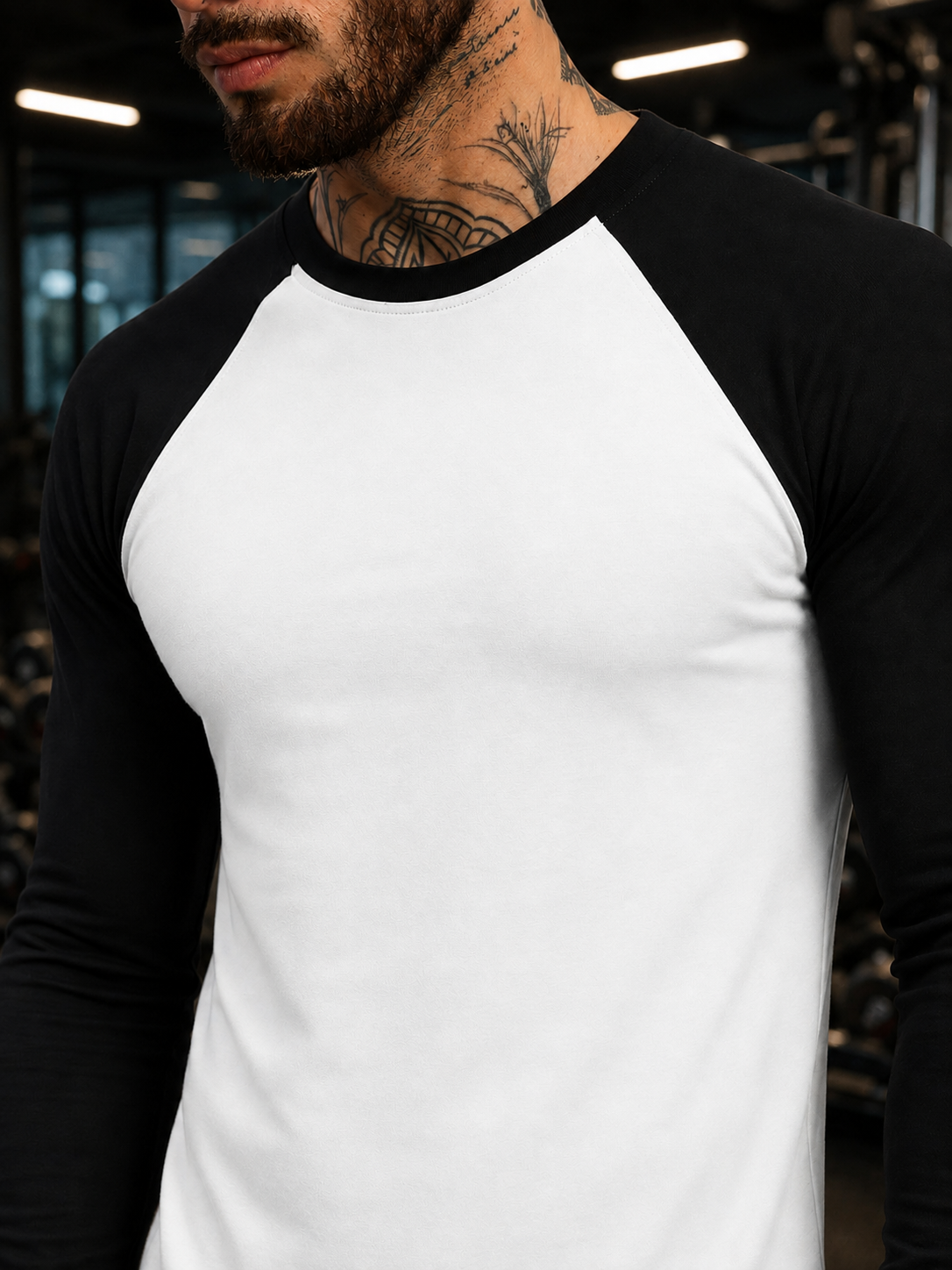 FITFLOW SLIM FIT SWEATSHIRT WHITE BLACK