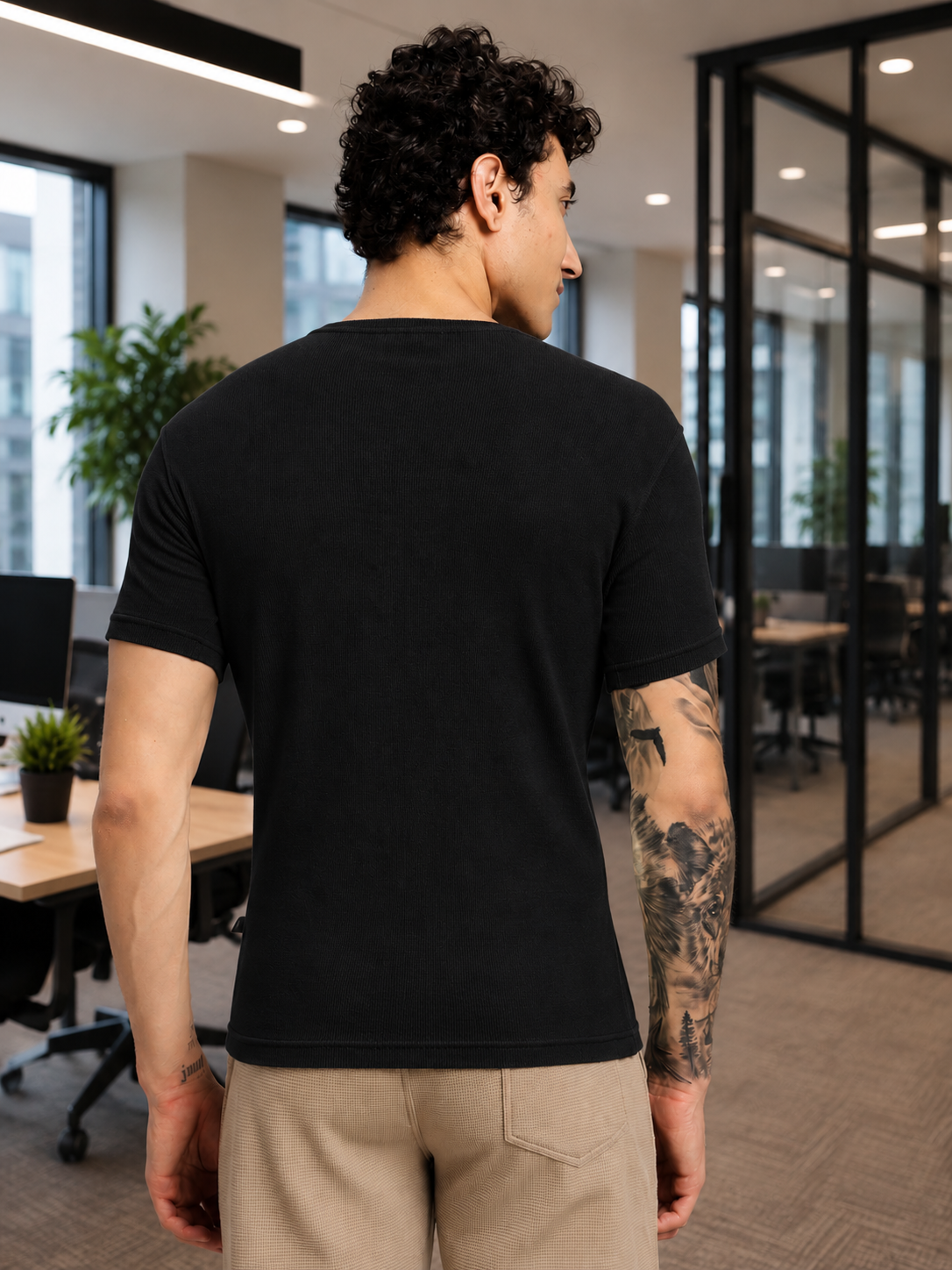 SPEARMINT VECTOR T-SHIRT BLACK