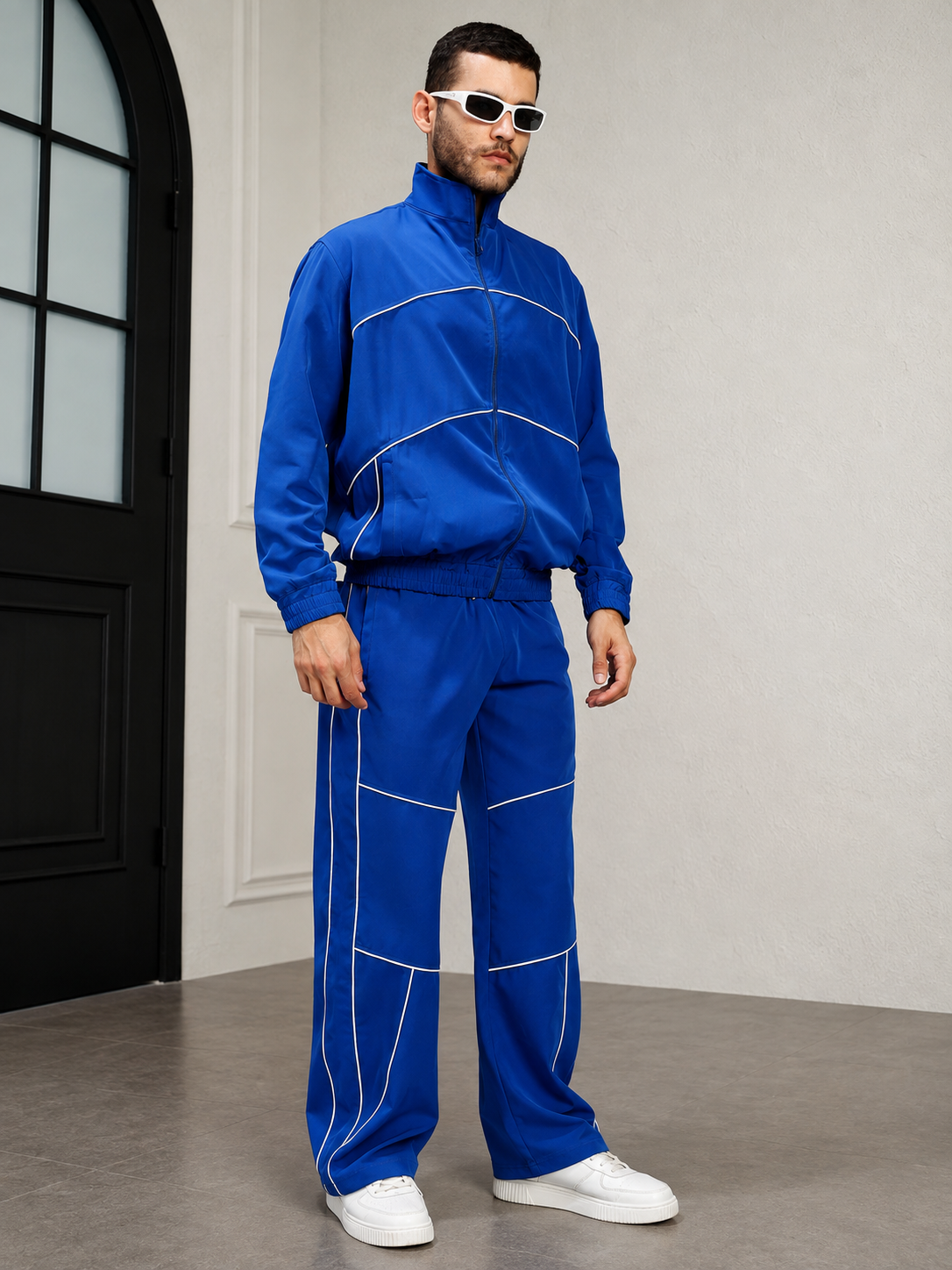 RAIDER POLYESTER FULL ZIPPER JACKET BLUE