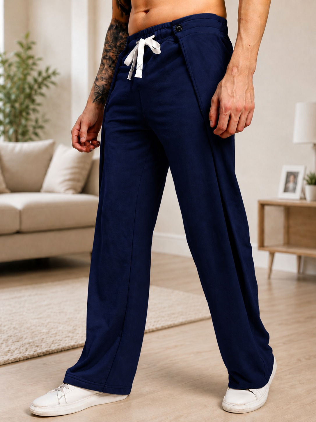 OMEGA FLOW WIDE FIT JOGGERS BLUE