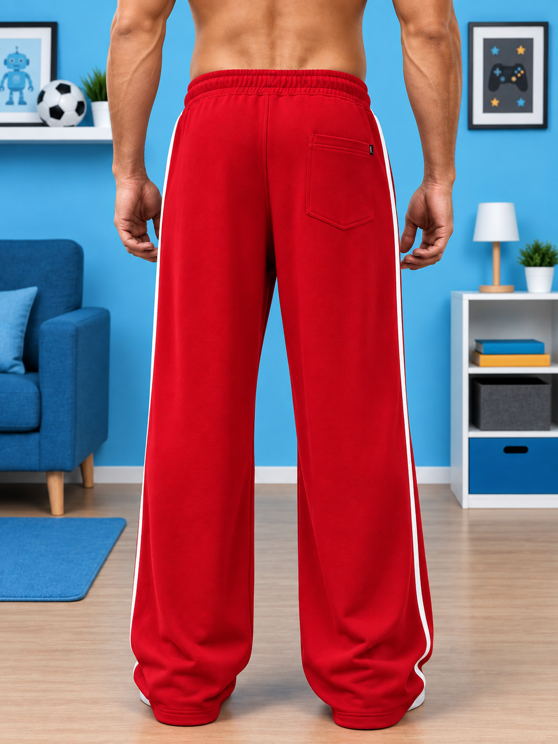 ROSTER FIT CO-ORD SET RED WHITE
