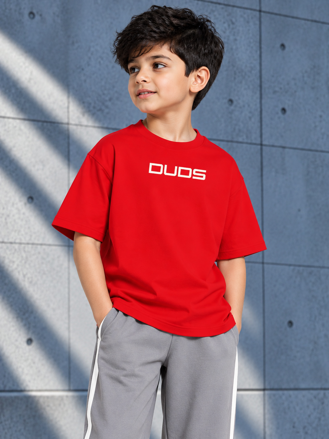 PORSCHE PRINTED OVER T-SHIRT FOR BOYS GIRLS RED