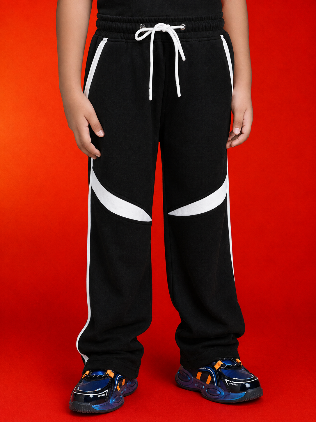 KIDS ROSTER CO-ORD BOYS GIRLS BLACK WHITE