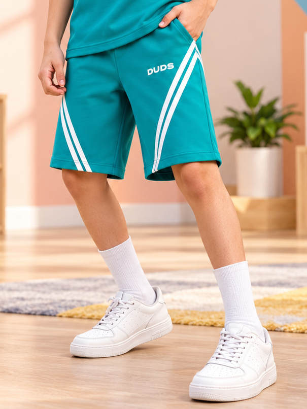 STAR JUMPER SHORTS FOR BOYS GIRLS TEAL