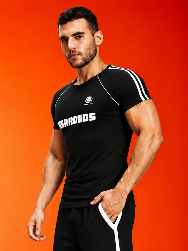 ROSTER RELAXED FIT T-SHIRT BLACK WHITE