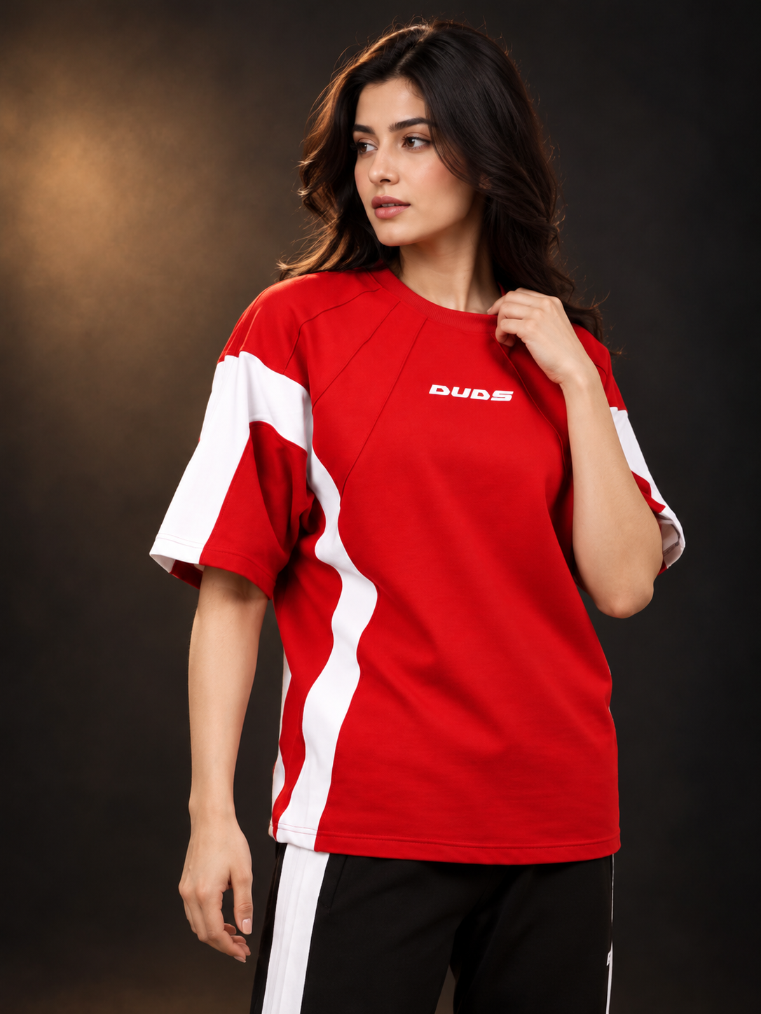 WOMEN WILD FORCE OVER-SIZED T-SHIRT RED