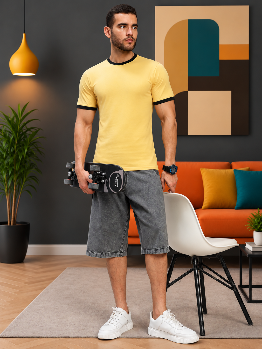 CLASSIC SLIM FIT T-SHIRT YELLOW