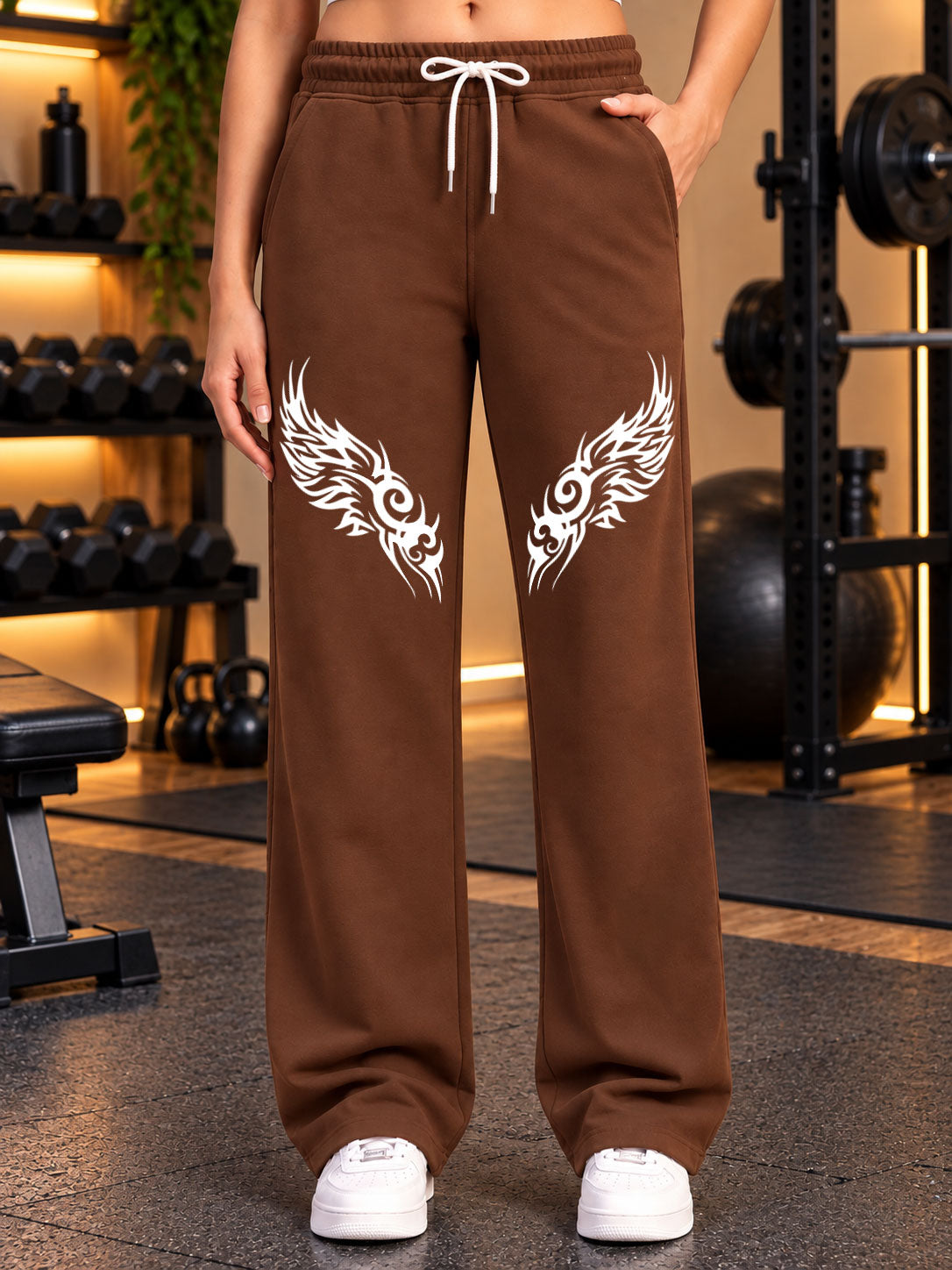 WOMEN TRIBAL CASUAL JOGGERS BROWN