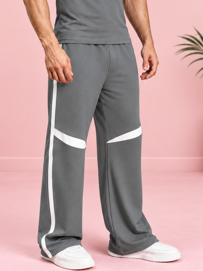 ROSTER RELAXED FIT JOGGERS GREY WHITE