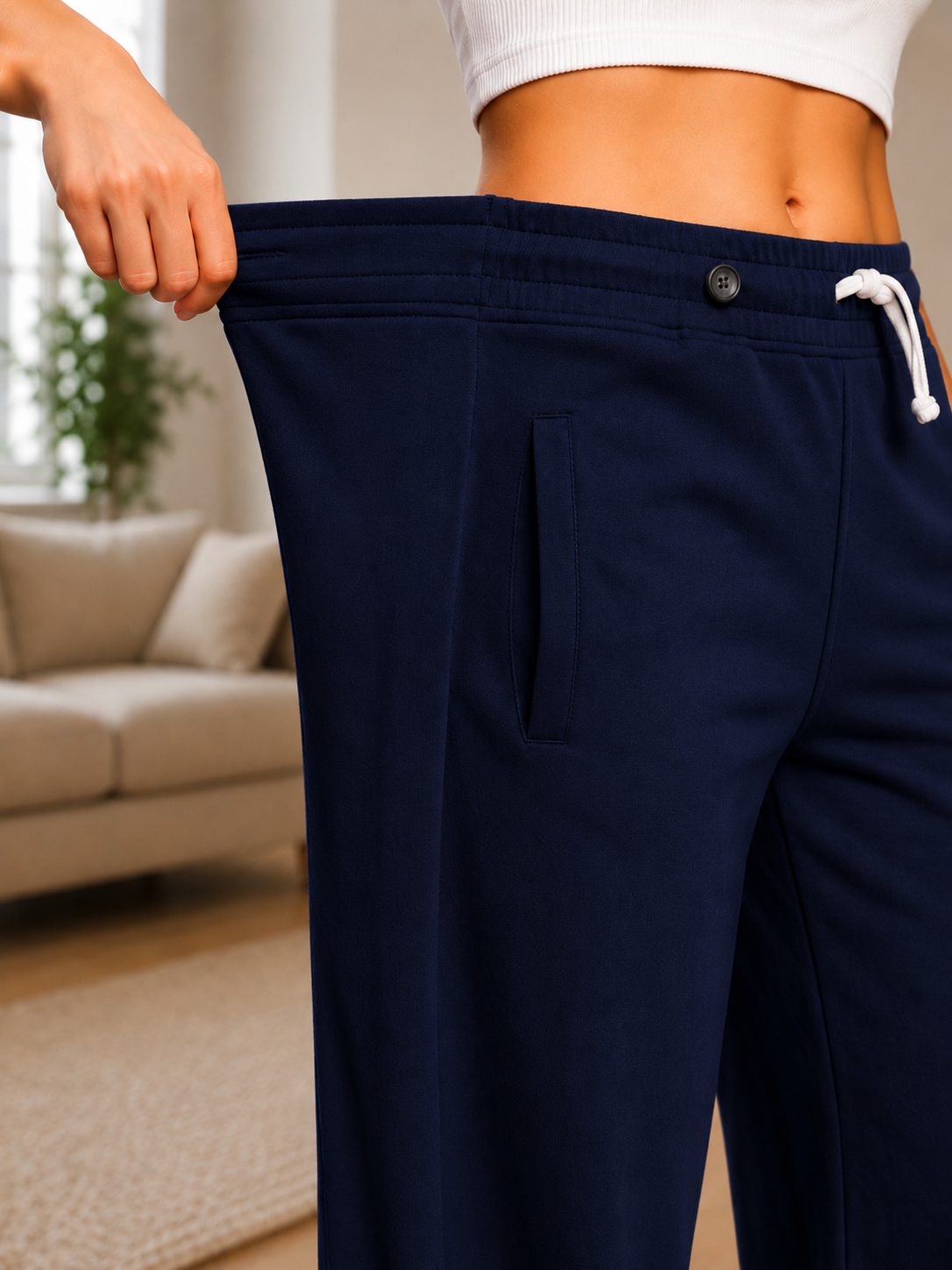 WOMEN OMEGA FLOW WIDE FIT JOGGERS BLUE