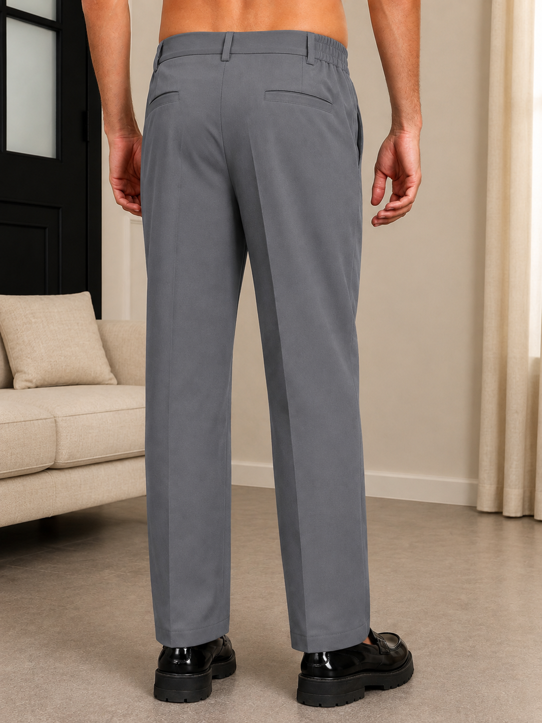 HIGH-FLEX TAILORED PANTS GREY