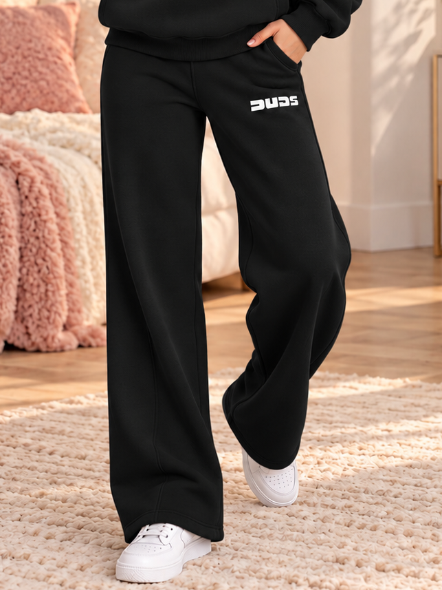 WOMEN SHOOTER COTTON FLEECE PANT BLACK