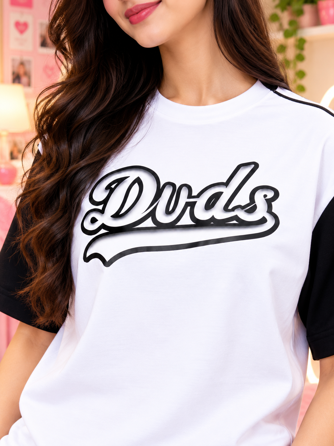 WOMEN HUNK OVER-SIZED T-SHIRT WHITE BLACK