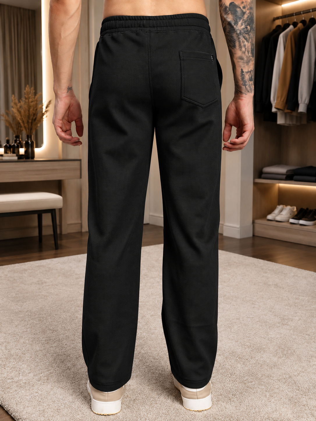 ELITE TEXTURED FIT JOGGERS BLACK