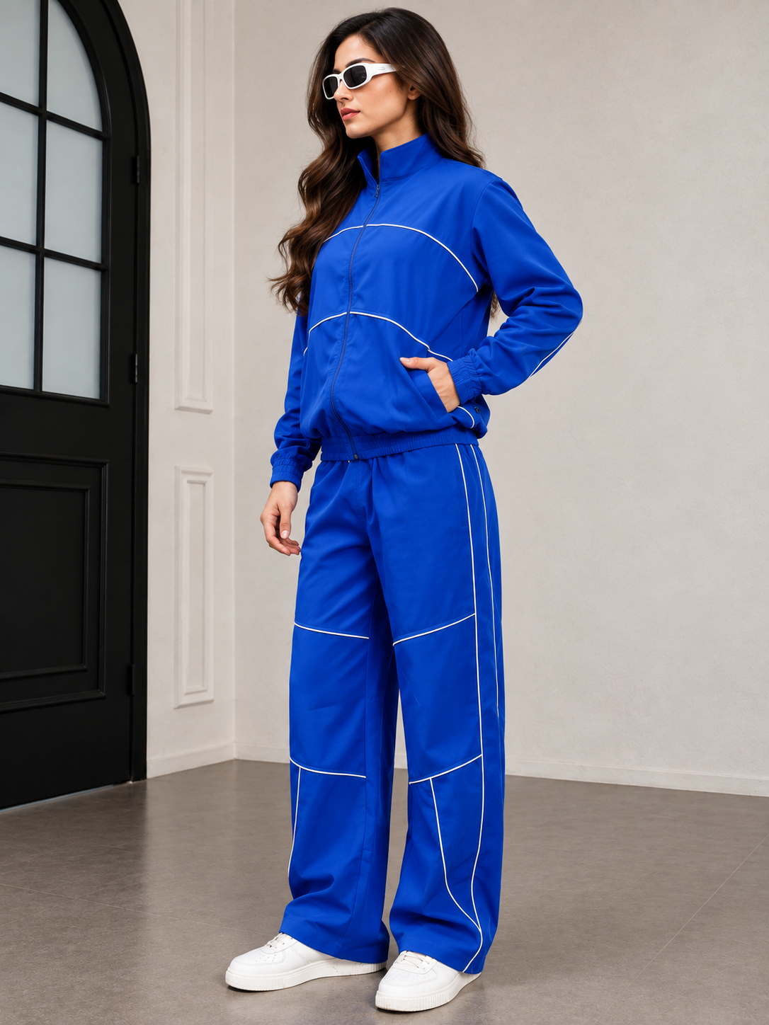 WOMEN RAIDER CO-ORD SET FULL ZIPPER BLUE