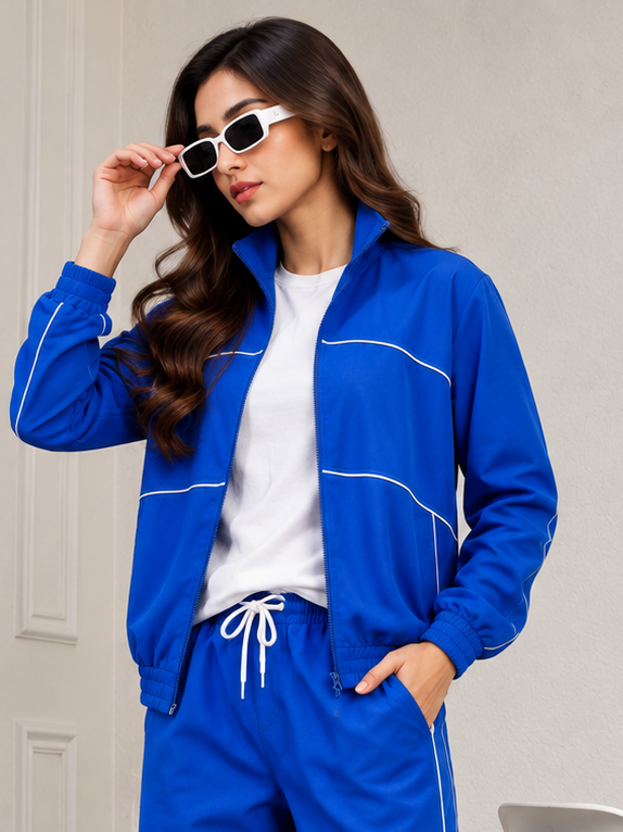 WOMEN RAIDER JACKET FULL ZIPPER BLUE