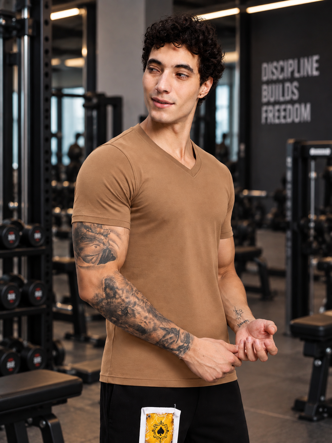 CORE SHORT REGULAR FIT T-SHIRT BROWN