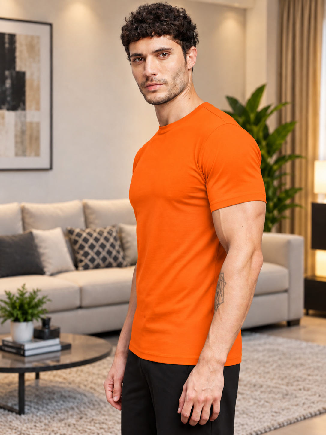 CLASSIC SLIM FIT T-SHIRT ORANGE