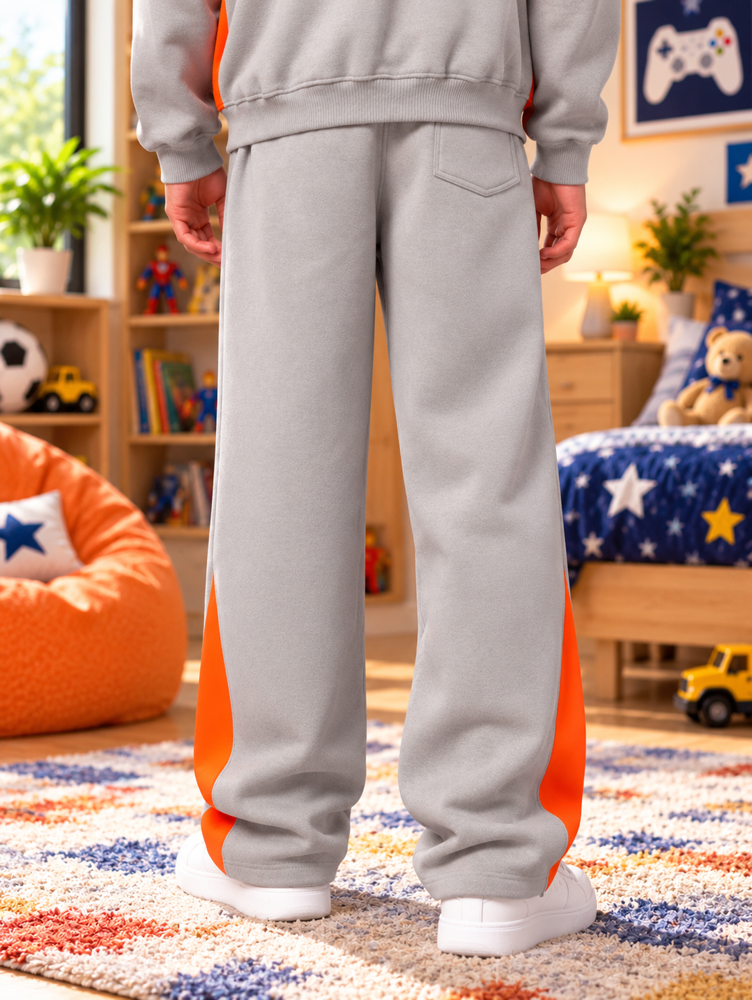 WORLDWIDE FLEECE PANT FOR KIDS GREY