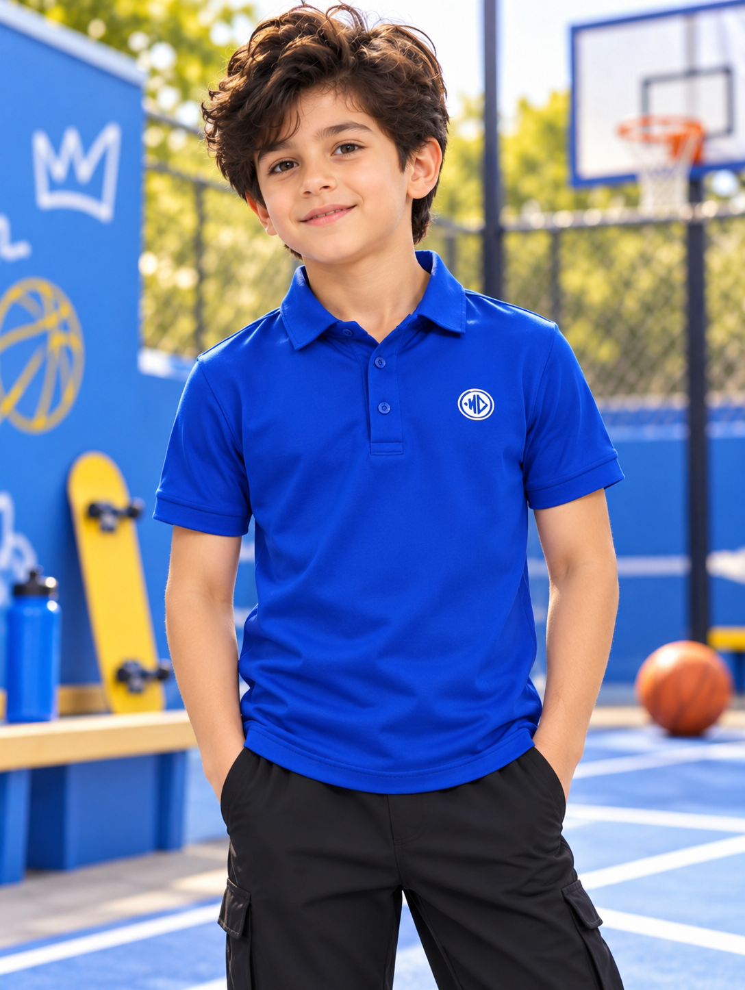 ROSEWOOD POLO REGULAR T-SHIRT FOR BOYS GIRLS BLUE