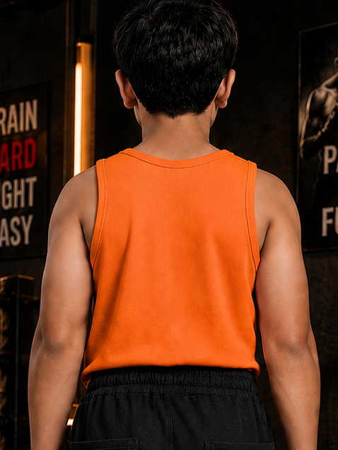 EASY WEAR VEST T-SHIRT FOR BOYS GIRLS ORANGE