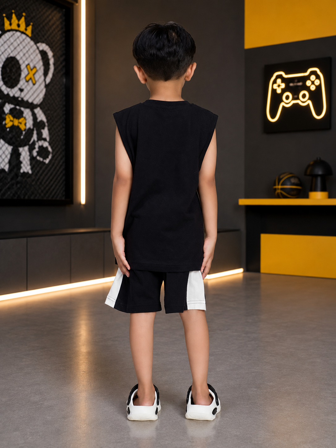 KOALA VIBES CO-ORD FOR BOYS GIRLS BLACK WHITE